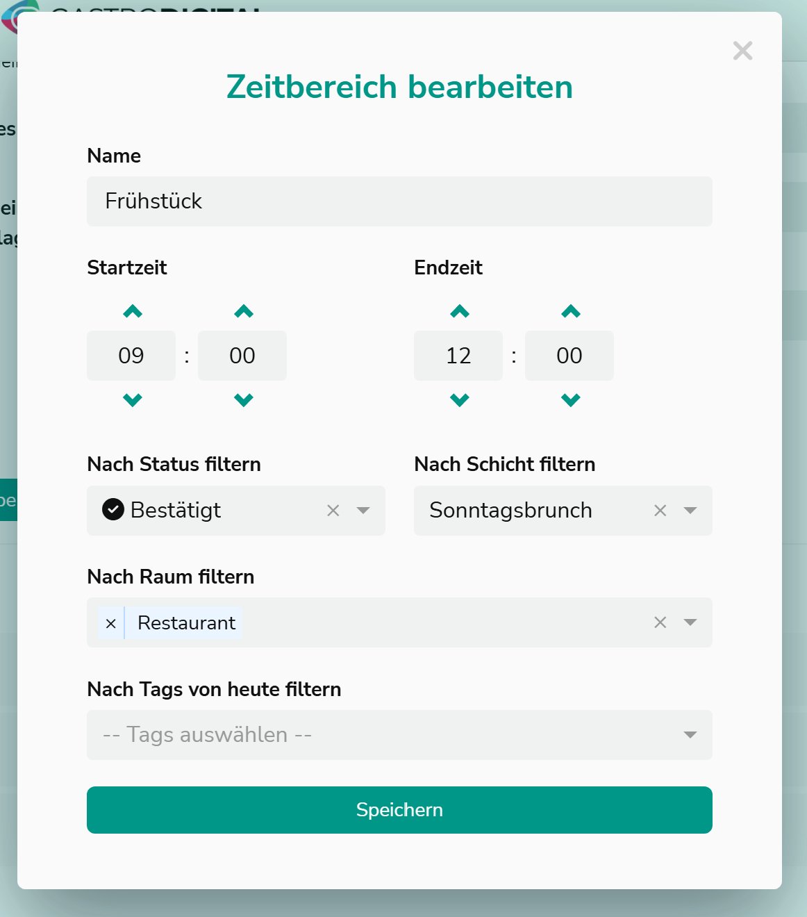 Zeitbereich bearbeiten