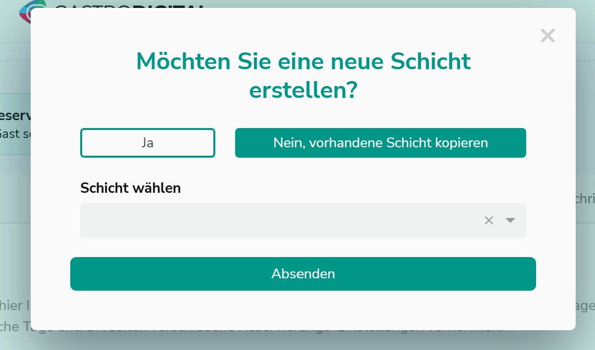 Neue Vorlage anlegen oder Schicht kopieren