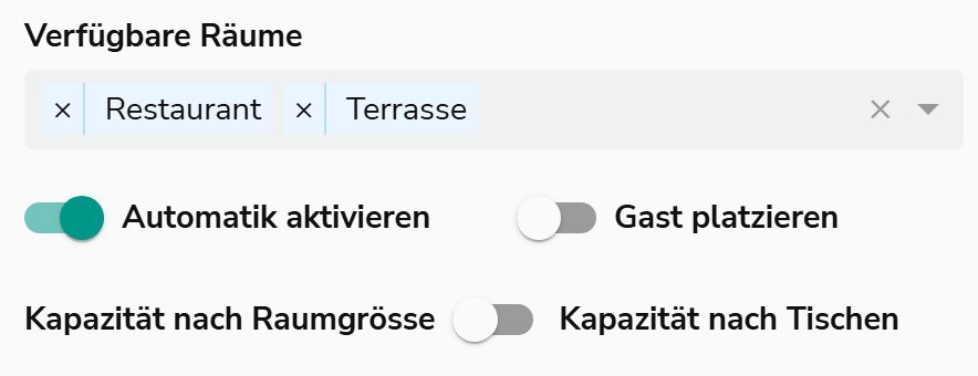 Automatik ohne Gast platzieren