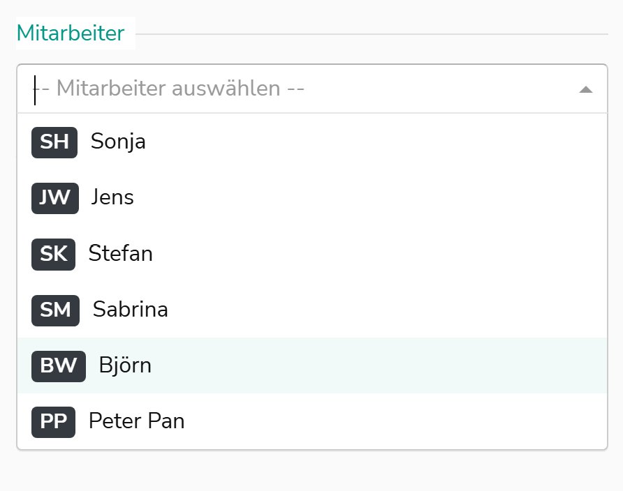 Mitarbeiterauswahl