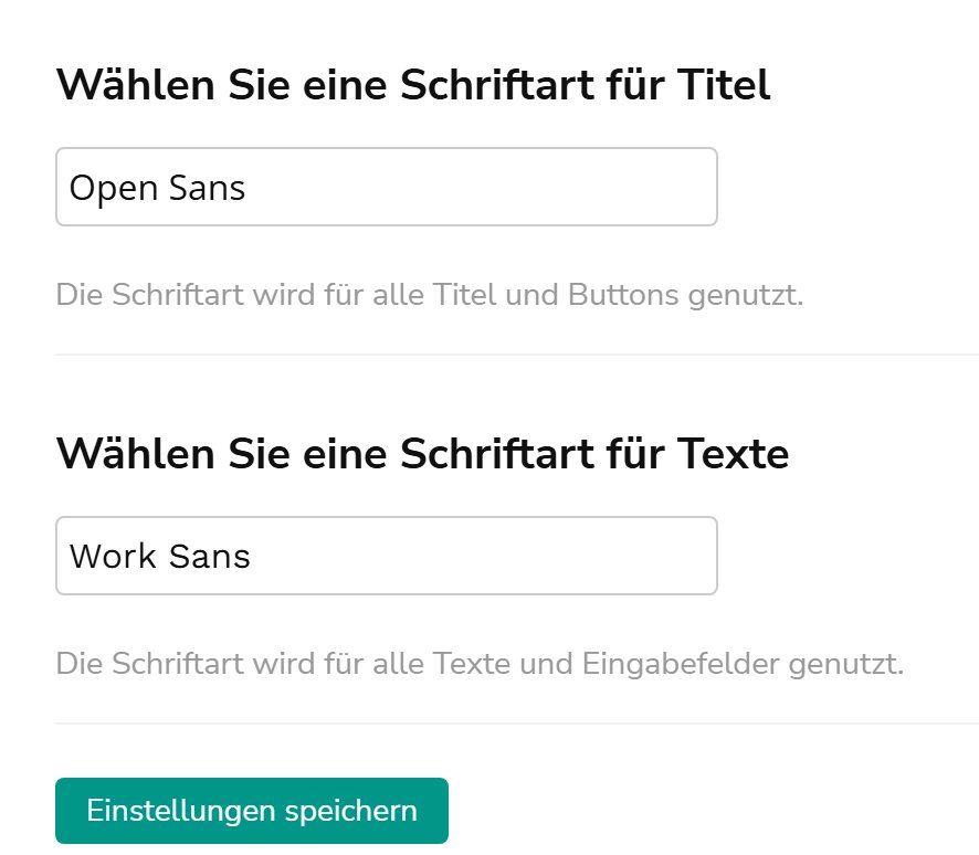 Widget-Layout Schriftarten